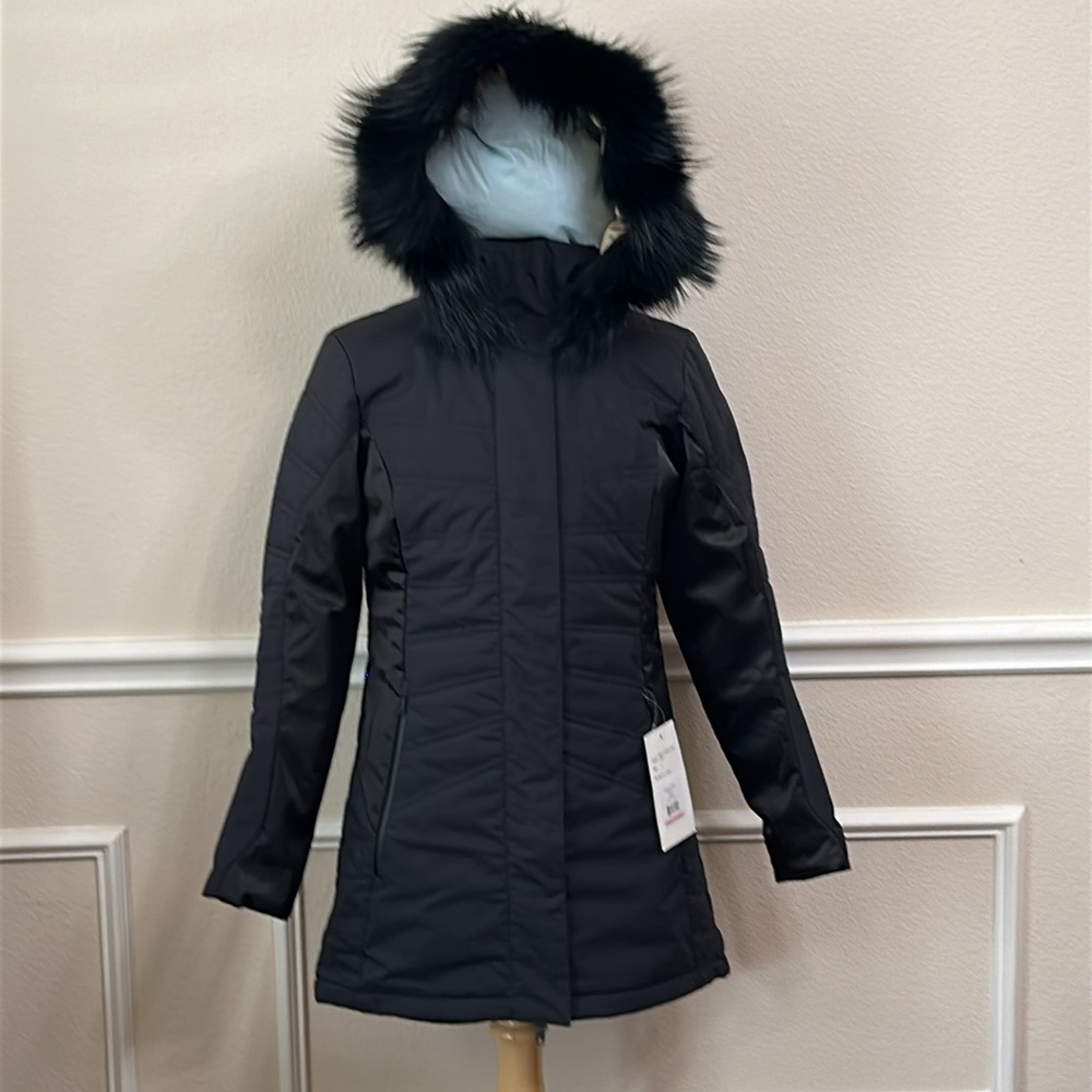 Spyder MERIBEL PARKA W/ REAL FUR TRIM - black